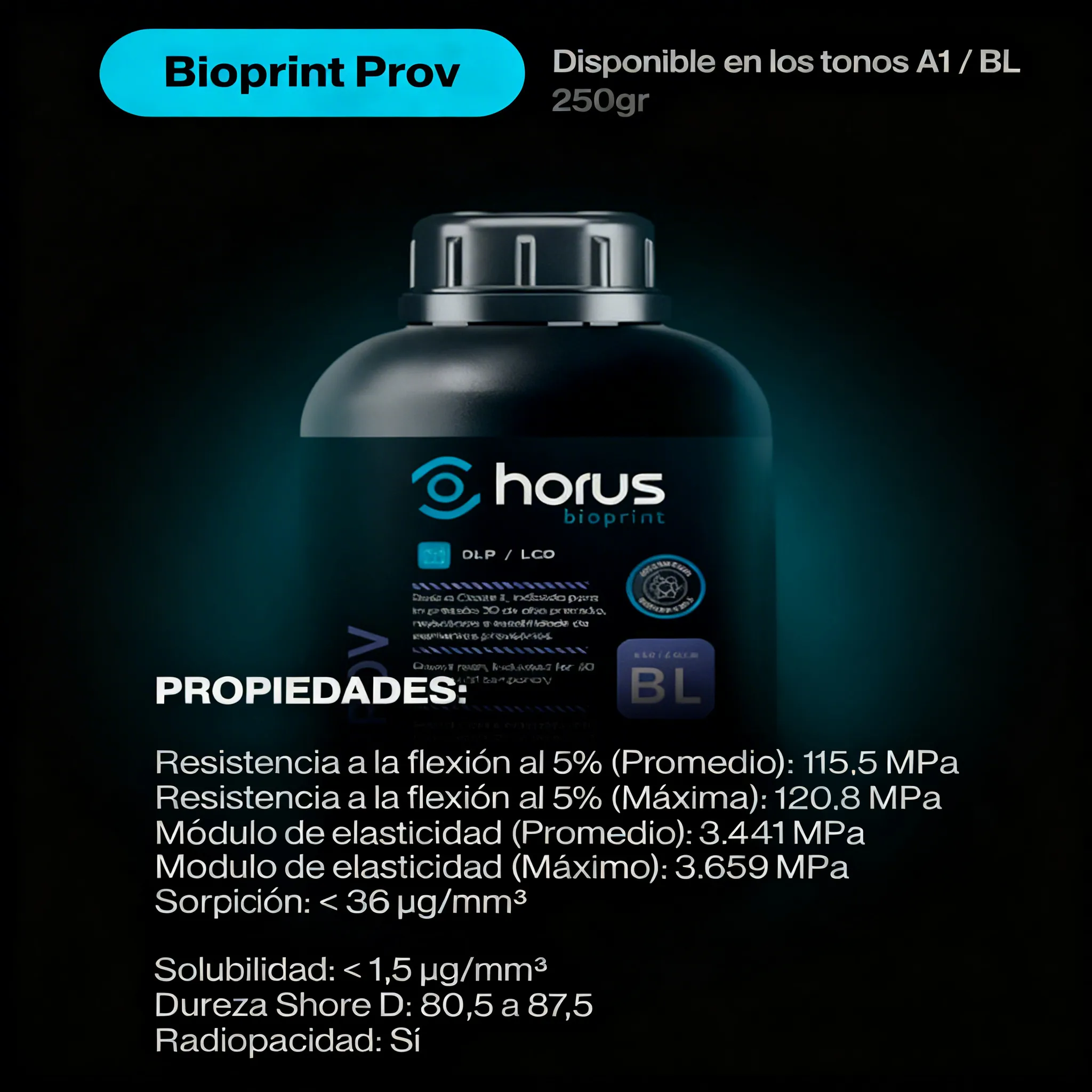 Resinas 3D provisional dental - Prov - Horus 2 Resinas 3D provisional dental - Prov - Horus - Imagen 2