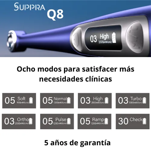 Lámpara de Fotocurado Q8 Suppra, Alta Potencia 3000 mW/cm² 2 Lámpara de Fotocurado Q8 Suppra, Alta Potencia 3000 mW/cm² - Imagen 2