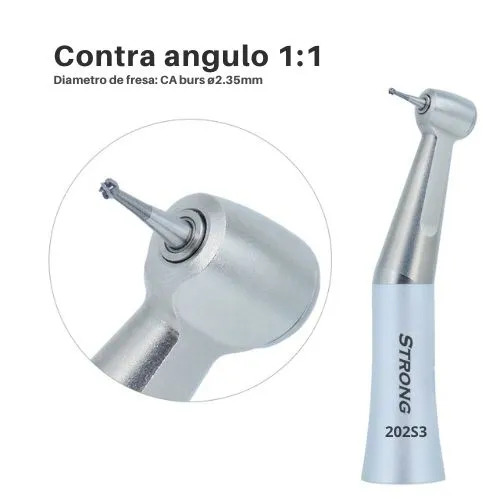 Kit pieza de mano de baja velocidad dental - Strong 3 pieza de mano de baja velocidad | contra angulo