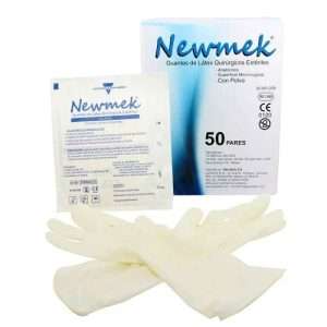 Guantes quirúrgicos estériles Newmek con polvo 50 pares